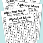 Alphabet Mazes Free Printable   Kara Creates For A To Z Alphabet Maze Printable