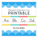 Alphabet & Number Line Printable Classroom Decor Alphabet Posters Within Printable Alphabet Strip For Wall