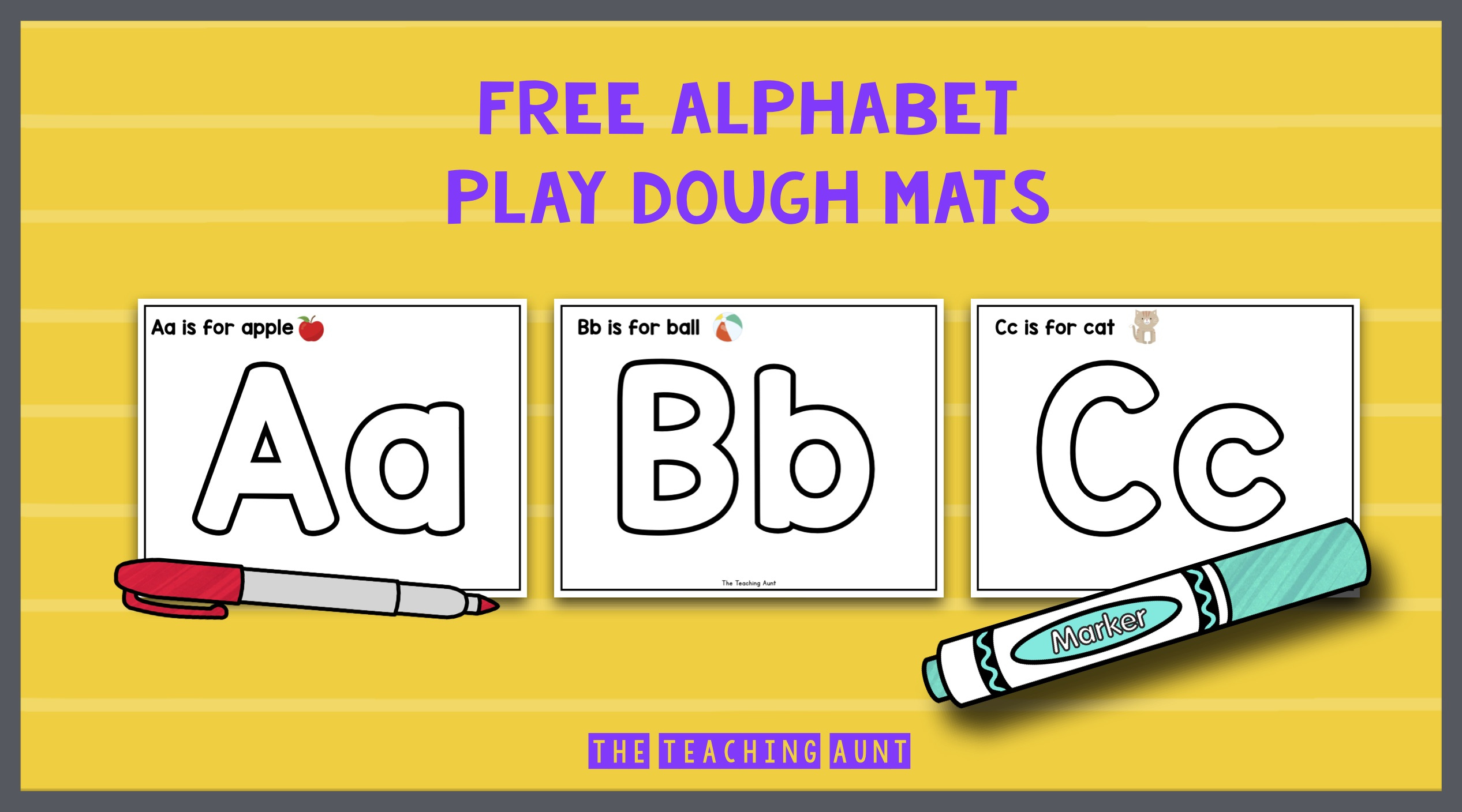 Alphabet Playdough Mats - The Teaching Aunt inside Alphabet Playdough Mats Free Printable