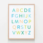 Alphabet Print | Wall Art Poster Or Framed Print | 41 Orchard For Alphabet Wall Art Printable