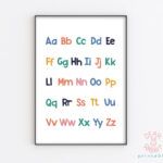 Alphabet Printable, Abc Poster, Alphabet Wall Art, Abc Wall Art Within Printable Alphabet Wall Chart