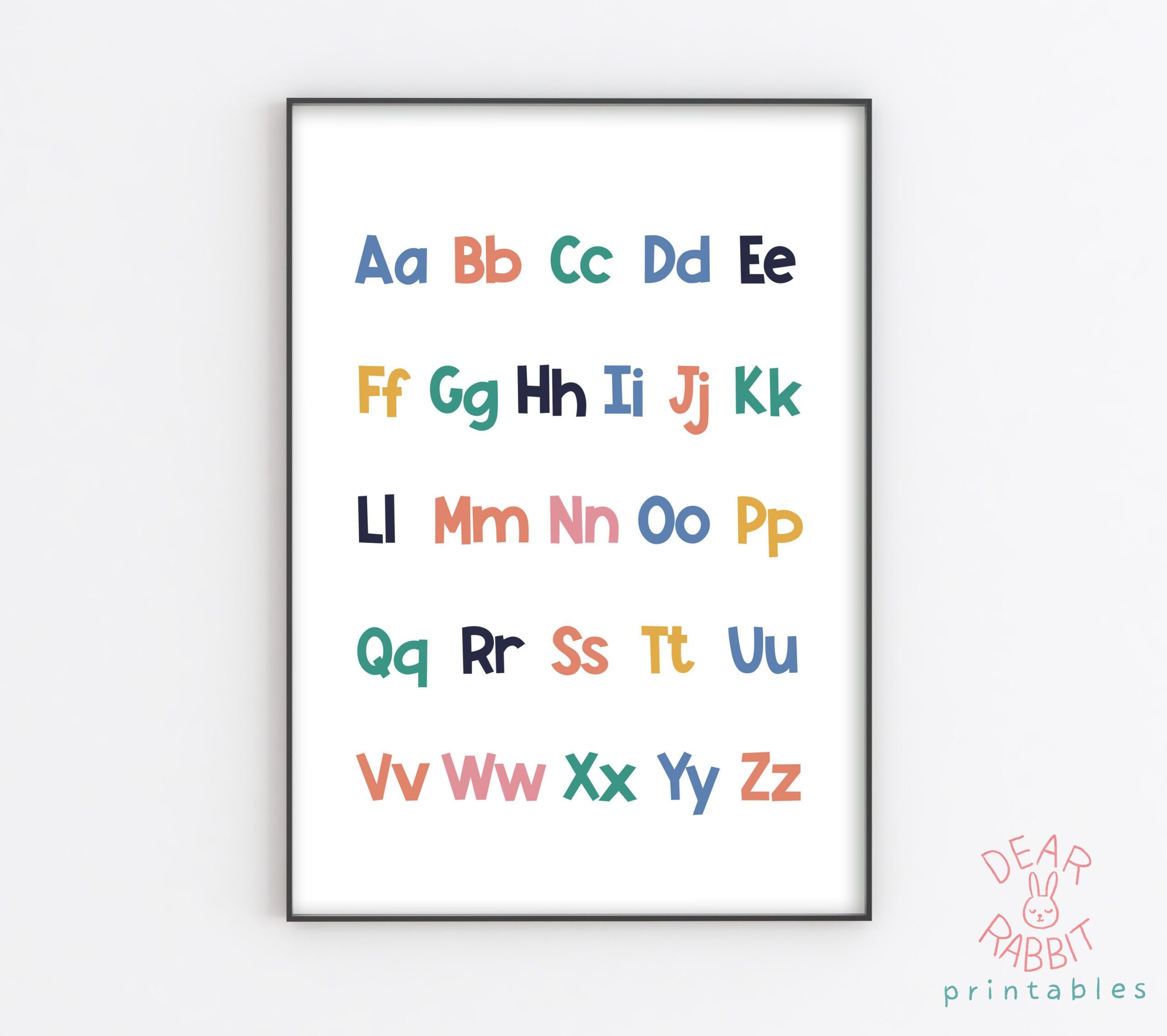 Alphabet Printable, Abc Poster, Alphabet Wall Art, Abc Wall Art within Printable Alphabet Wall Chart