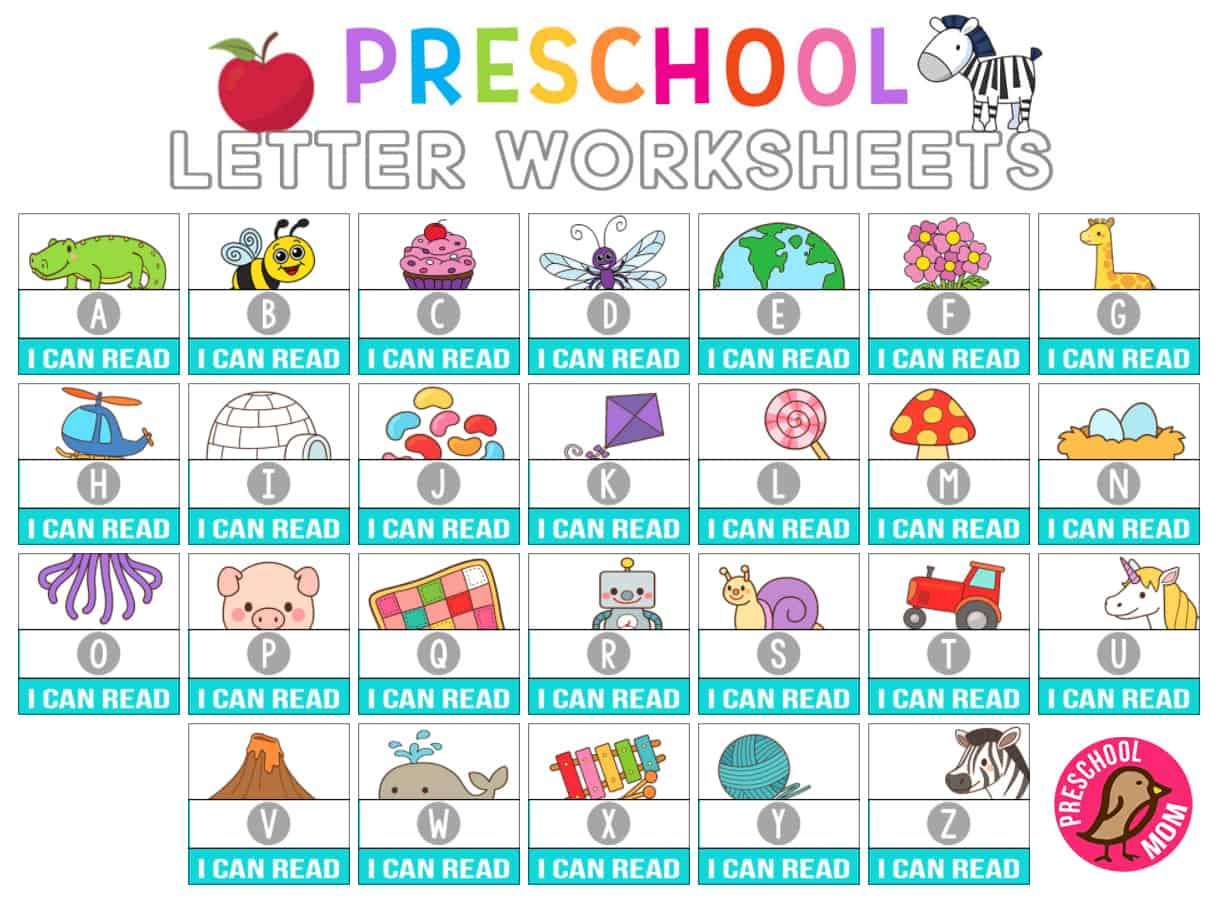 Alphabet Printables - Preschool Mom within Free Printable Kindergarten Alphabet Worksheets