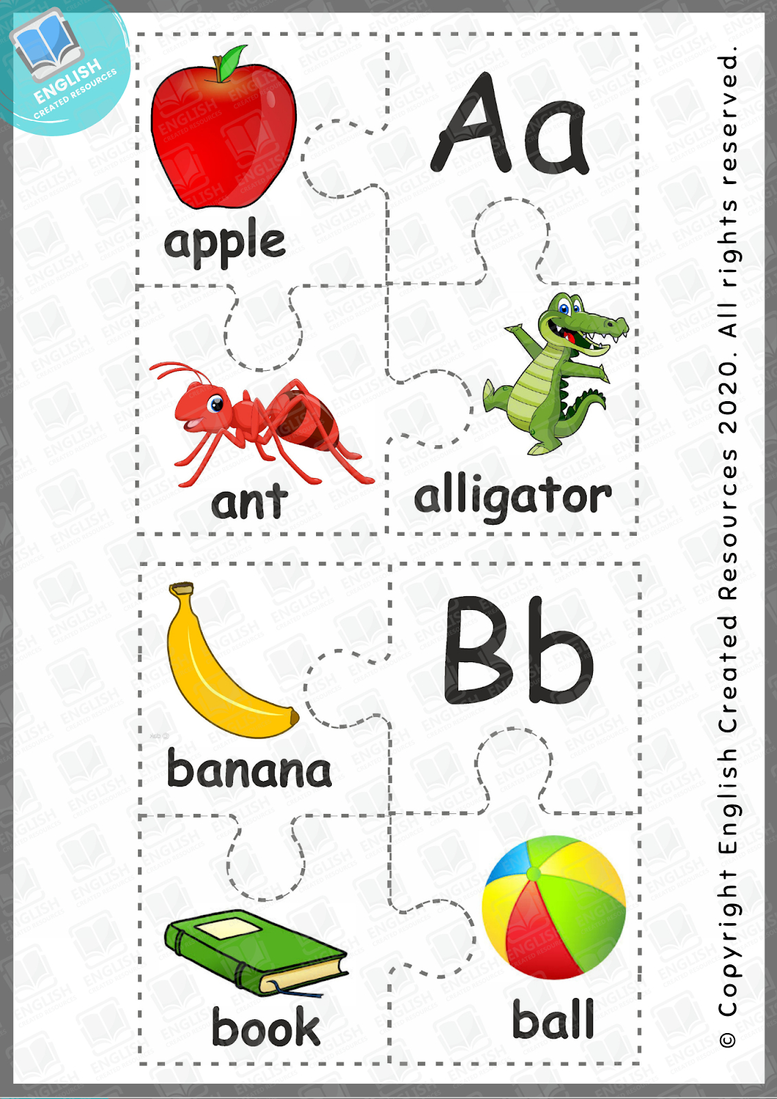 Alphabet Puzzles Worksheets – English Created Resources intended for Alphabet Puzzle Printable Free