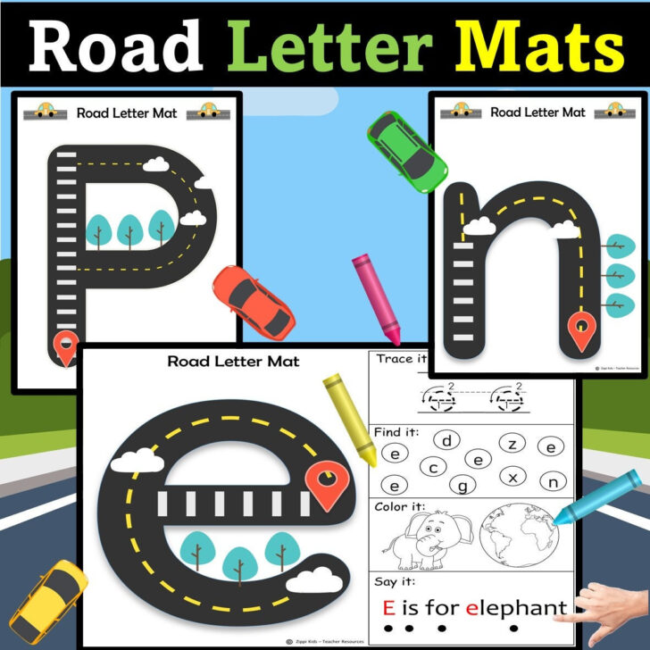 Road Letters Alphabet Printable Free