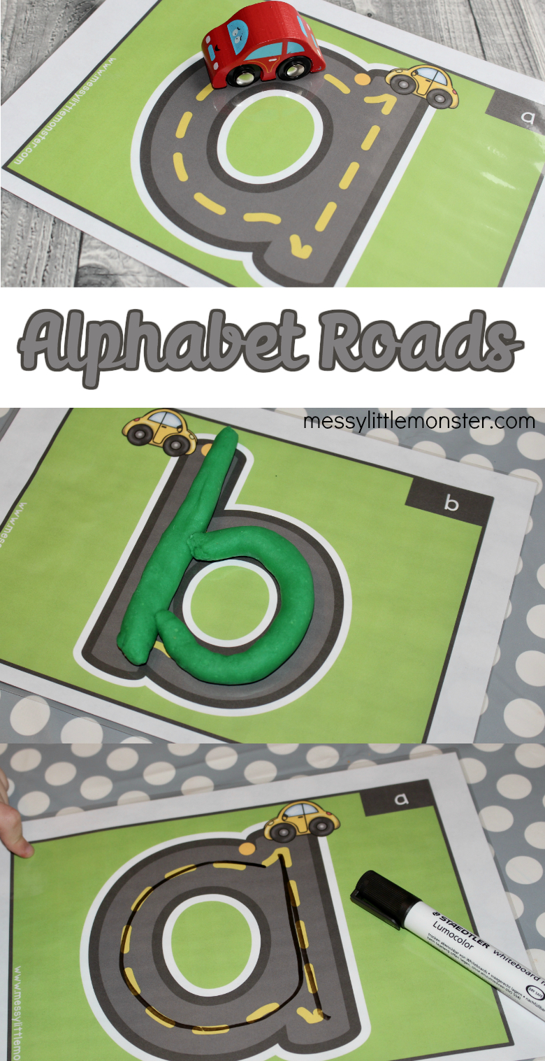 Alphabet Roads Letter Formation Printable - Messy Little Monster in Road Letters Alphabet Printable Free