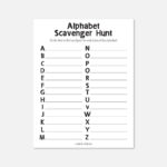 Alphabet Scavenger Hunt Printable Pertaining To Alphabet Scavenger Hunt Printable Free