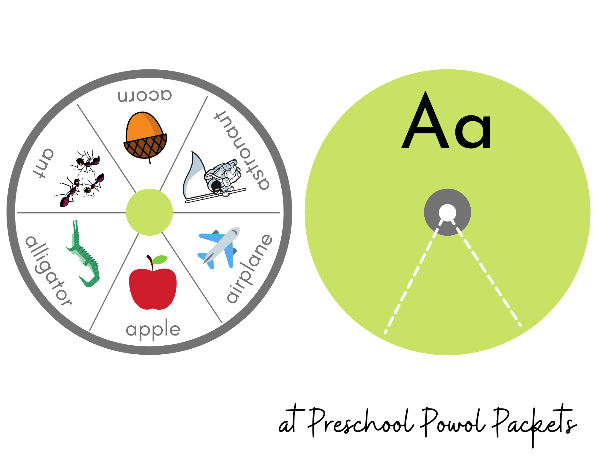 Alphabet Spinner Preschool Letter Activity with regard to Alphabet Spinners Free Printable