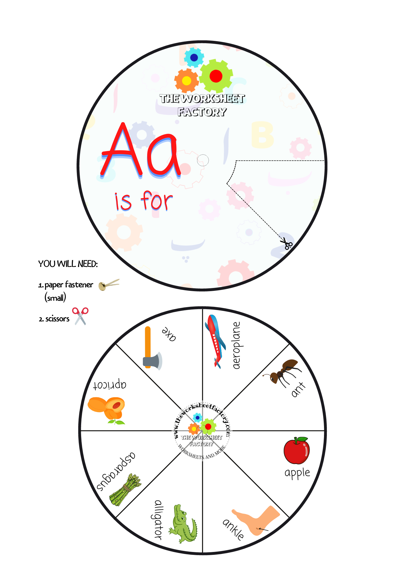 Alphabet Spinner – The Worksheet Factory with regard to Alphabet Wheel Free Printable