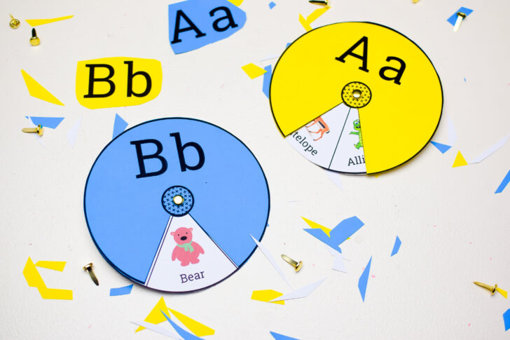 Alphabet Spinners Free Printable