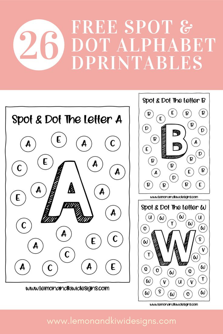 Alphabet Spot &amp;amp; Dot Printables with Free Printable Dot A Dot Alphabet Worksheets