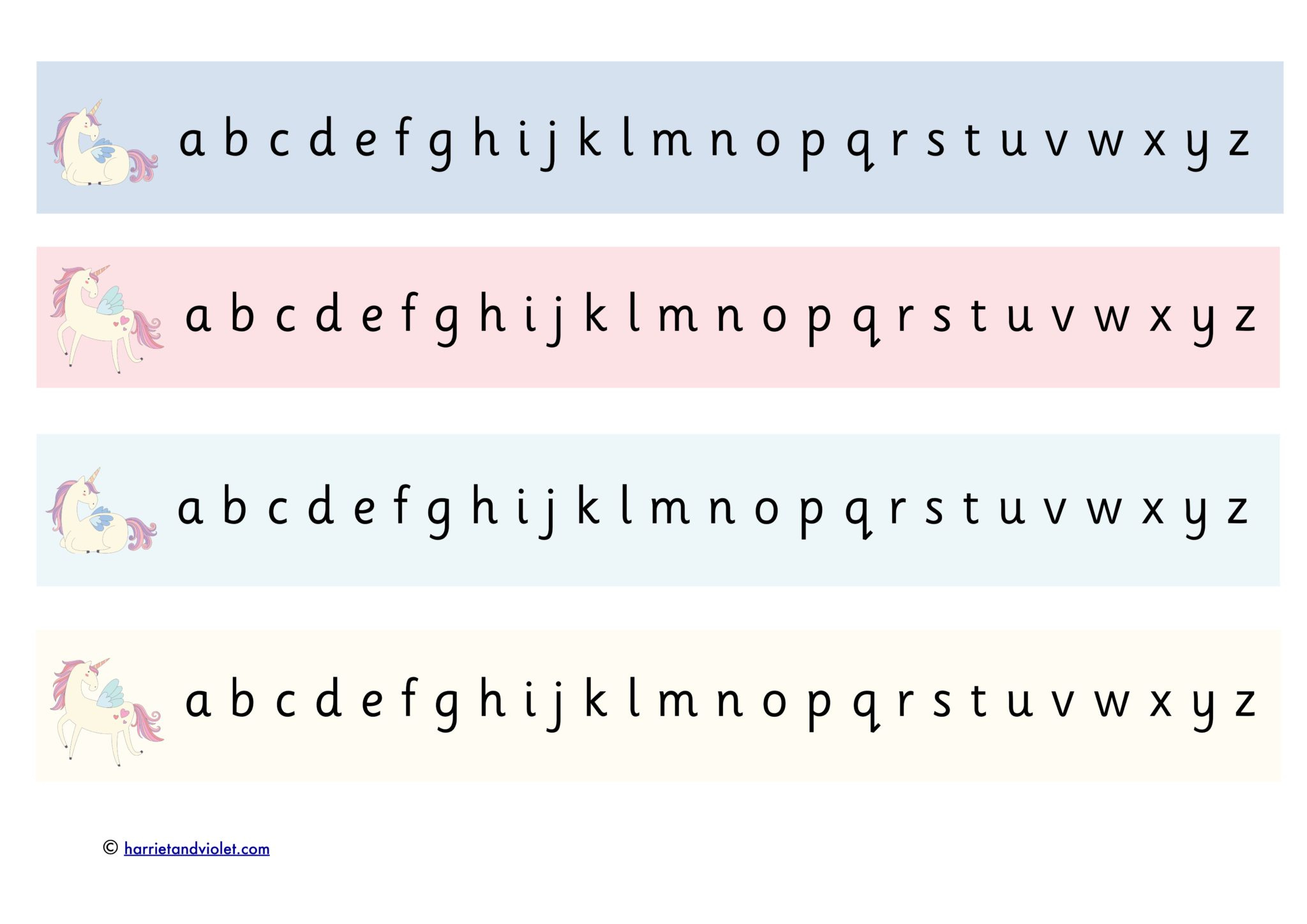 Alphabet Strip - Page 1 - Free Teaching Resources - Print Play Learn pertaining to Free Printable Alphabet Strips