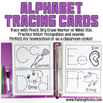 Alphabet Tracing And Flash Cards   Raising Hooks Throughout Wikki Stix Alphabet Cards Printable