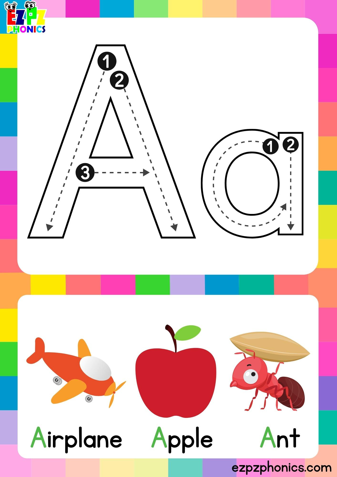 Alphabet Tracing Flashcards A-Z Complete Set Download Version Is throughout Printable Phonics Flashcards A to Z Alphabet Flash Cards