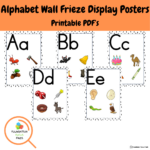 Alphabet Wall Frieze Display Posters Intended For Alphabet Frieze Printable Free