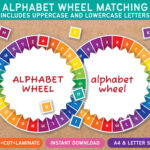 Alphabet Wheel Matching Uppercase Lowercase Letters Printable In Alphabet Wheel Free Printable