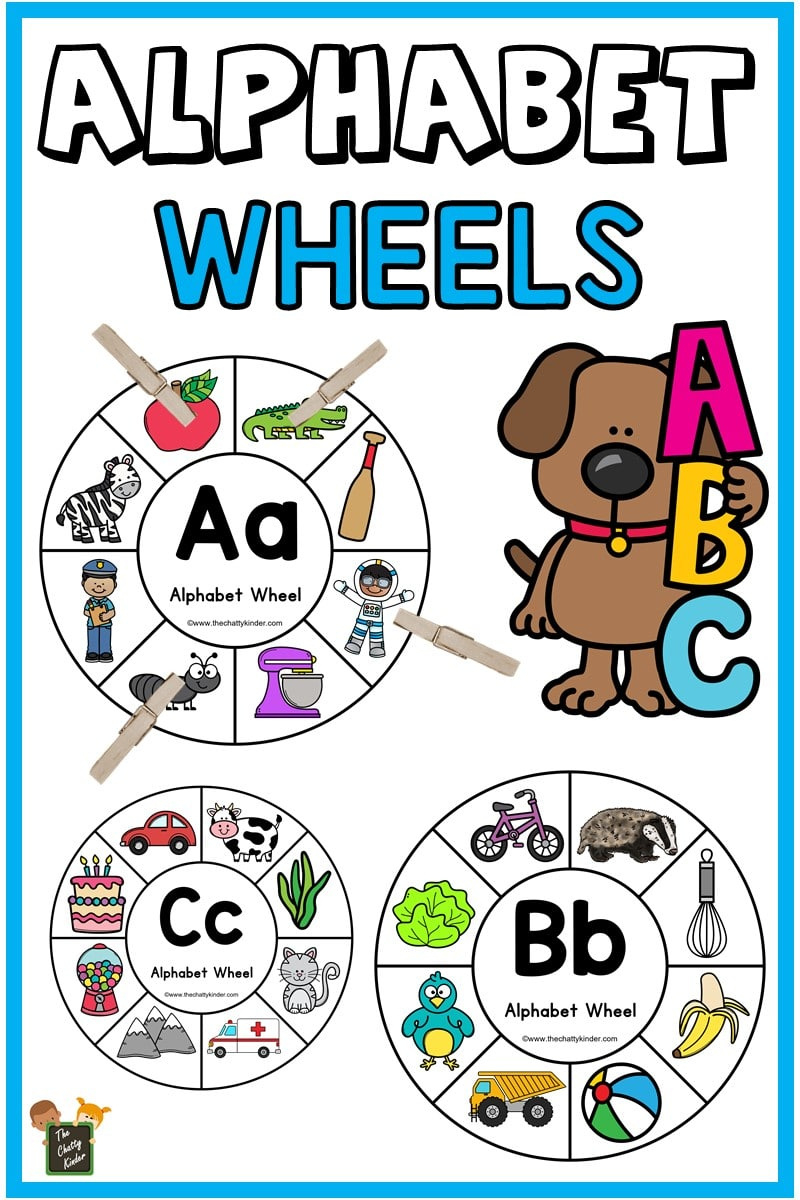 Alphabet Wheels (Beginning Sounds) - Alphabet Clip Cards - The for Free Printable Alphabet Clip Cards