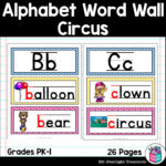 Alphabet Word Wall   Circus   A Z Word Wall   Freebie   Classful Regarding Word Wall Alphabet Letters Printable