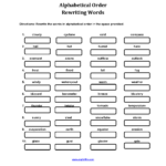 Alphabet Worksheets | Alphabetical Order Worksheets Regarding Free Printable Alphabetical Order Worksheets