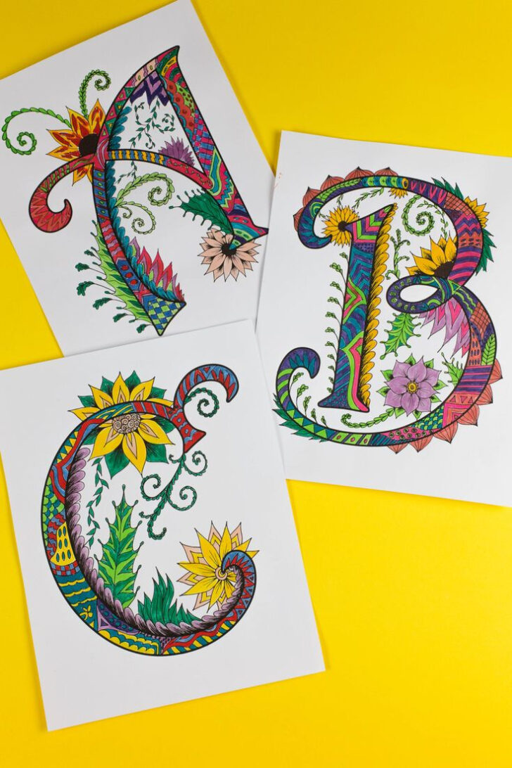 Zentangle Alphabet Free Printable