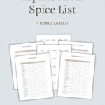 Alphabetical Spice List Printable + Bonus Labels | List Of Spices With Regard To Alphabetical Spice List Printable