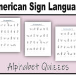 American Sign Language Alphabet Quizzes, Digital Download Within ASL Alphabet Quiz Printable