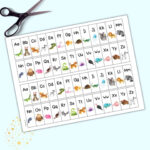 Animal Alphabet Strip Free Printable   The Artisan Life For Alphabet Desk Strips Printable Free