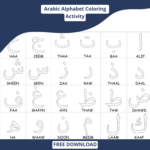 Arabic Alphabet   Coloring Activity (With English Pronunciation) Pertaining To Arabic Alphabet Printable