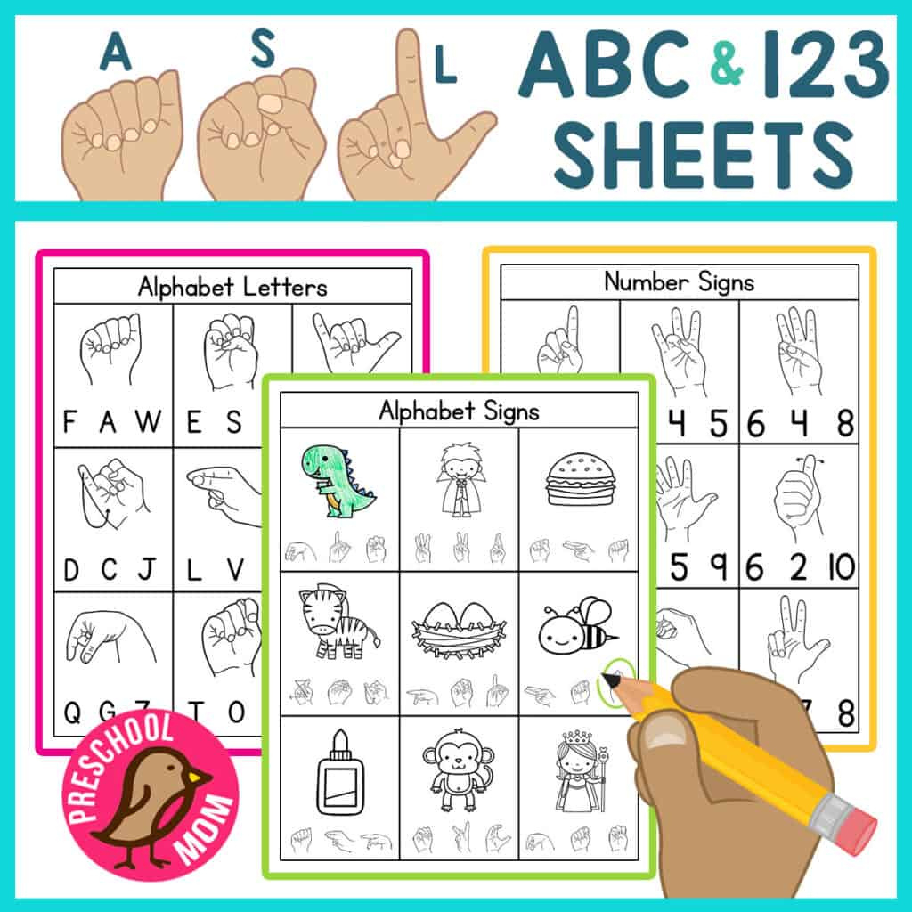 Asl Worksheets - Preschool Mom intended for Asl Alphabet Quiz Printable