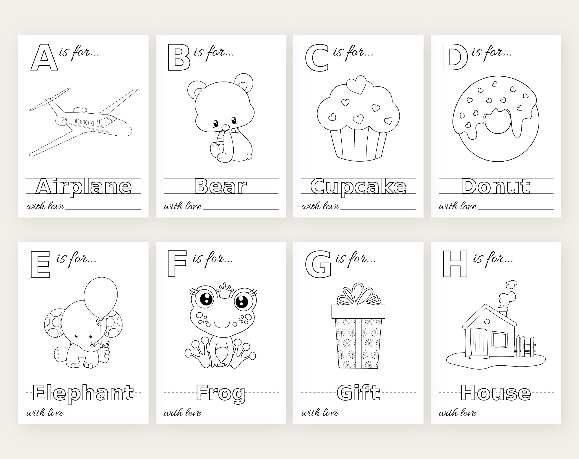 Baby&amp;#039;S First Abc Book - Coloring Pages - Baby Shower Activity for Mini Alphabet Books Printable