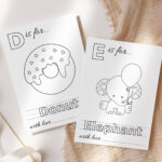 Baby'S First Abc Book   Coloring Pages   Baby Shower Activity For My First Alphabet Book Printable