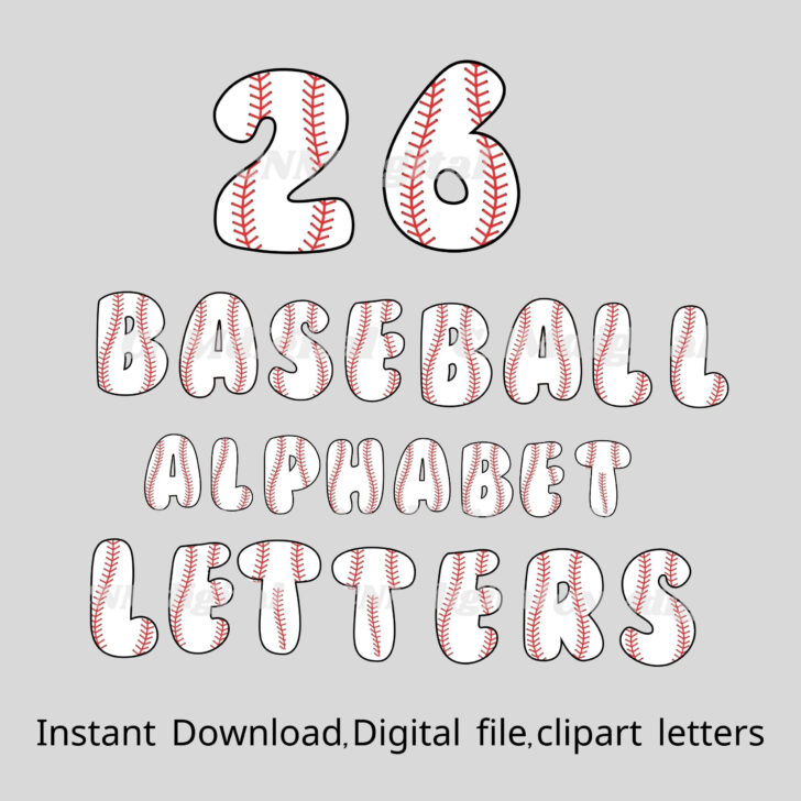 Printable Baseball Alphabet Letters