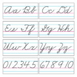 Basic Alphabet Zaner Bloser Cursive Bulletin Board Set   T 1859 In Zaner Bloser Cursive Alphabet Chart Printable