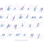 Beginner Calligraphy Clearance Fonts Throughout Printable Easy Calligraphy Alphabet