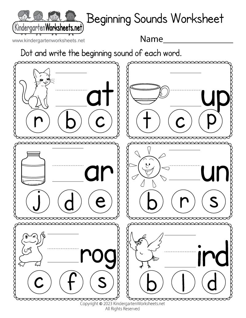 Beginning Sounds Worksheet - Free Printable, Digital, &amp;amp; Pdf pertaining to Free Printable Alphabet Phonics Worksheets