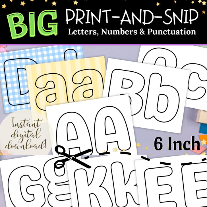 6 Inch Alphabet Letters Printable