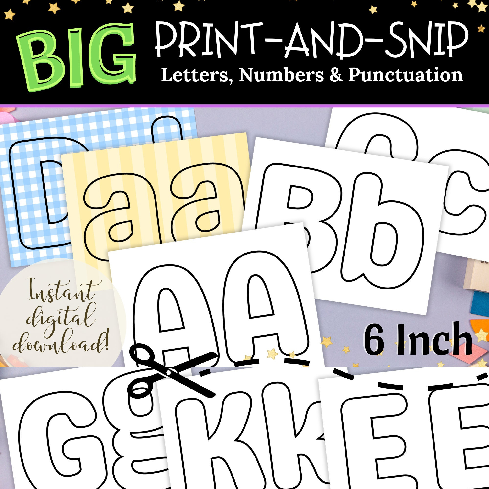 Big Bulletin Board Letters 6 Inch Printable Letters Classroom for 6 Inch Alphabet Letters Printable