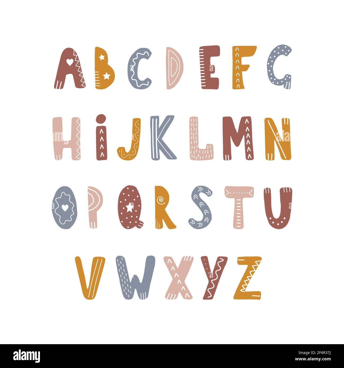 Boho Alphabet Stock Vector Images - Alamy with regard to Boho Alphabet Printable Free