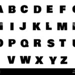 Bold Letters Black And White Stock Photos & Images   Alamy Inside Printable Bold Alphabet Letters