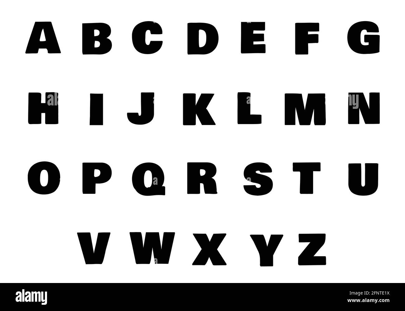 Bold Letters Black And White Stock Photos &amp;amp; Images - Alamy inside Printable Bold Alphabet Letters