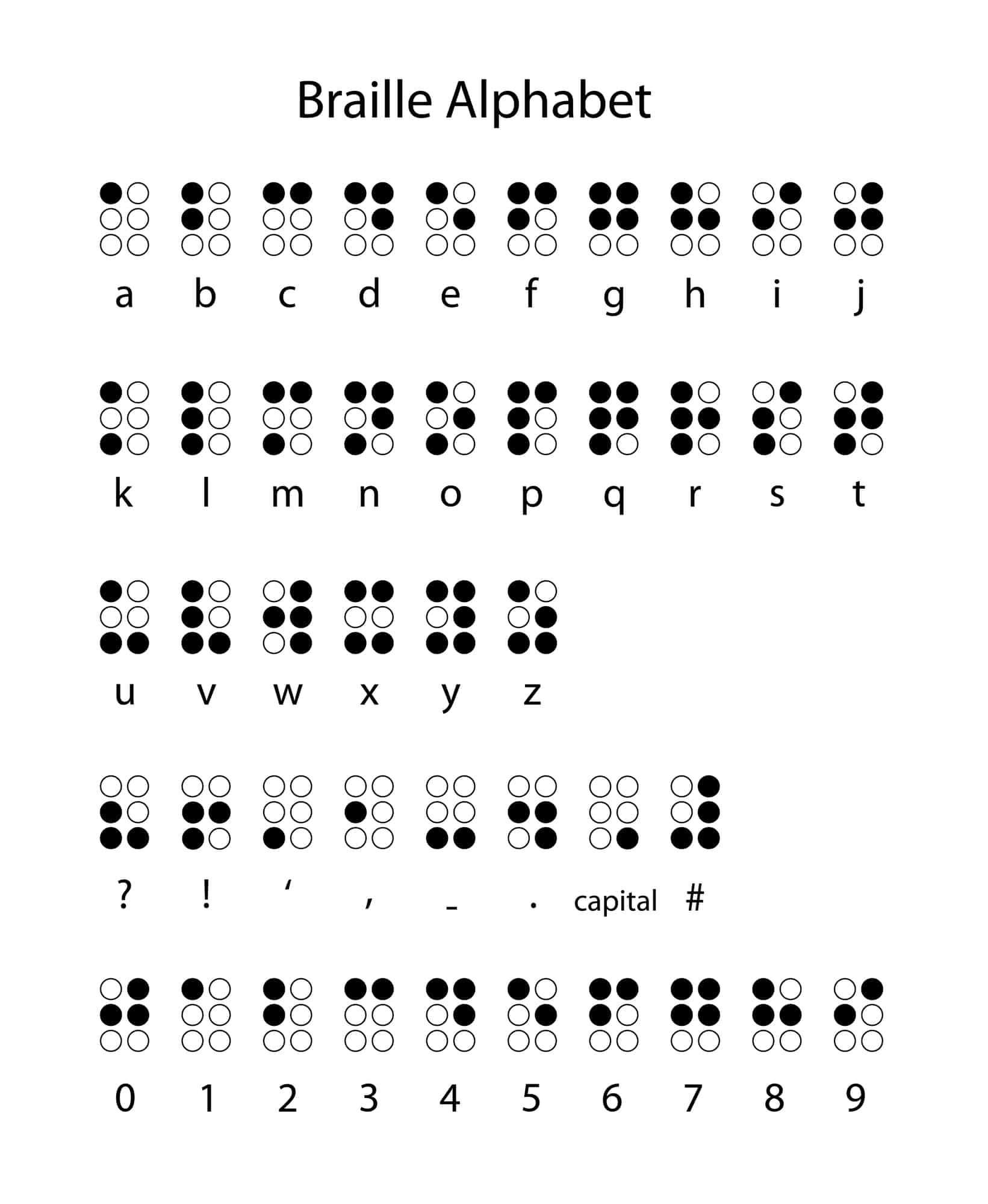 Braille Activity For Sighted Students - The Homeschool Scientist pertaining to Printable Braille Alphabet Worksheet