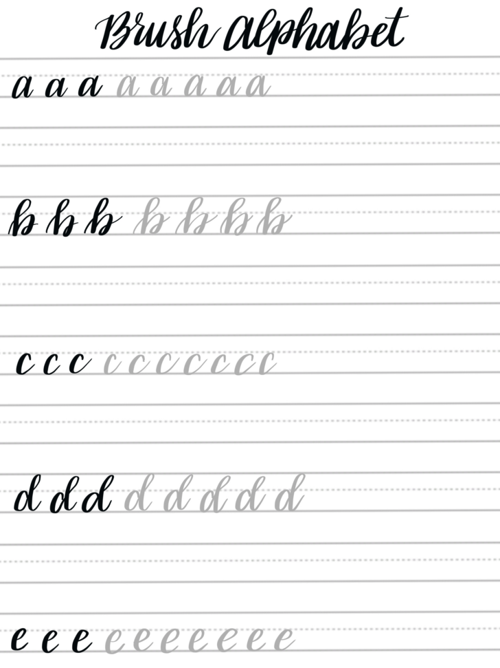 Brush Lettering Alphabet Printable