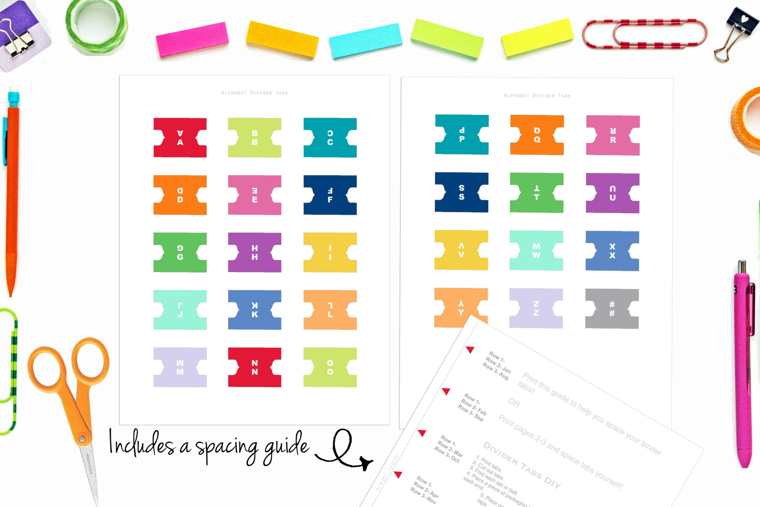 Buy Printable Alphabet Divider Tabs For Address Book Or Planner inside Free Printable Printable Alphabet Tabs