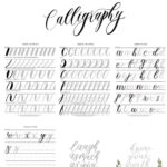 Calligraphy Alphabet Hotsell Practice Sheets Intended For Printable Free Printable Calligraphy Alphabet