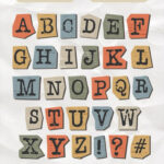 Canva Elements Keyword   Cut Out Collage Letters Unicorn Template Within Printable Alphabet Letters Aesthetic