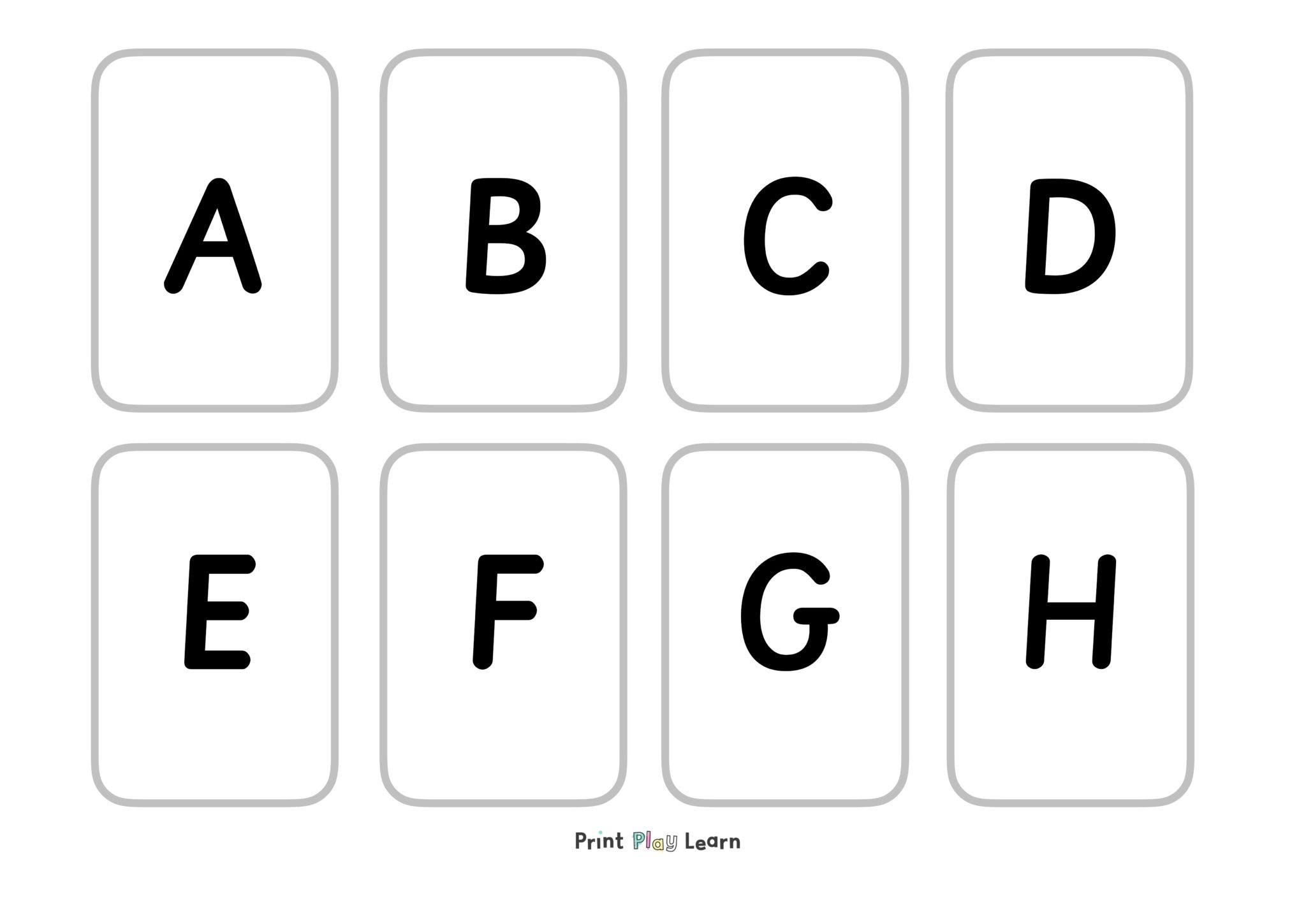 Capital Letters - Page 1 - Free Teaching Resources - Print Play Learn in Printable Upper Case Alphabet