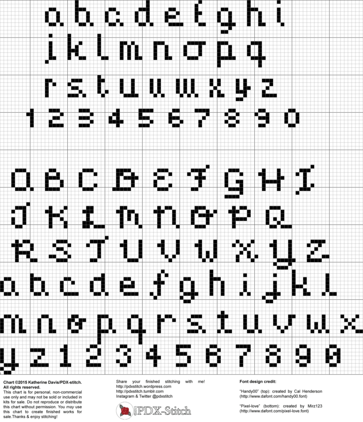 Free Printable Cross Stitch Alphabet