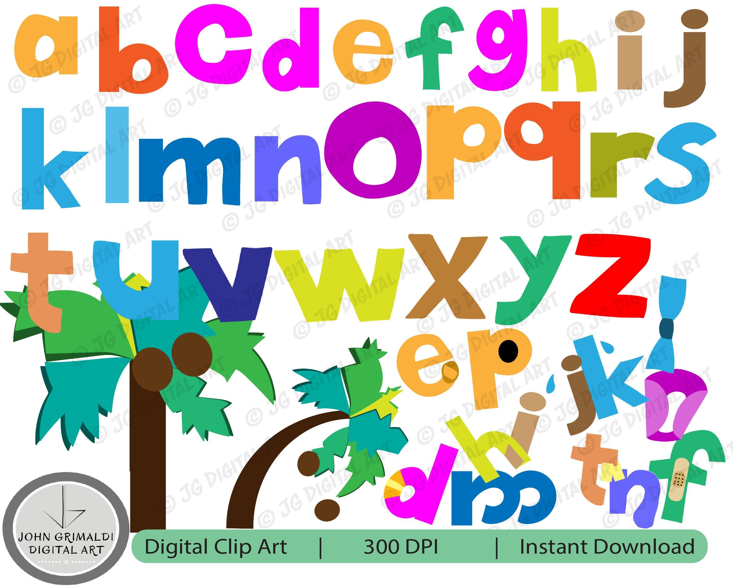 Chicka Chicka Boom Boom, 39-Delige Digitale Png Svg-Set, 2 Bomen, Alfabet, Gewonde Letters, Kinderverhalenboekafbeeldingen, Commercieel Gebruik regarding Chicka Chicka Boom Boom Alphabet Printable