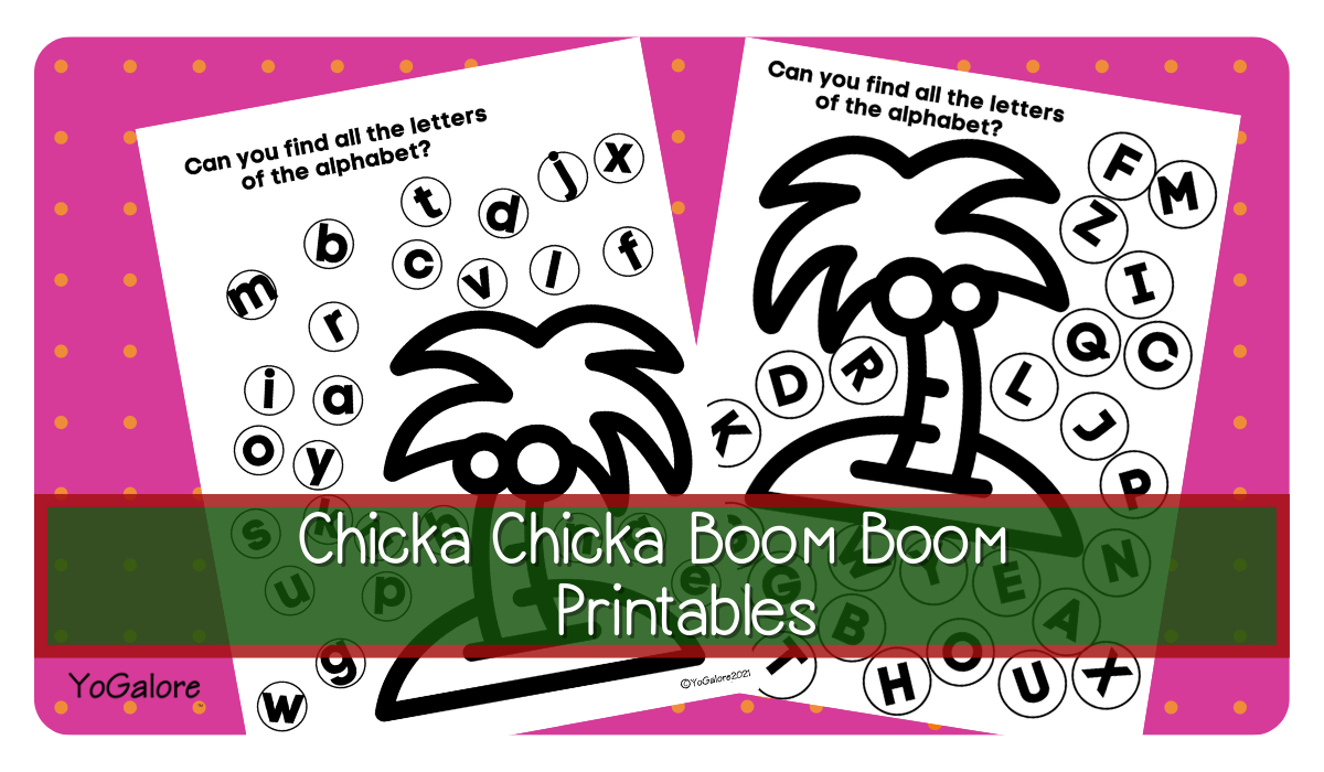 Chicka Chicka Boom Boom Printables • Yogalore And More Activities within Chicka Chicka Boom Boom Alphabet Printable