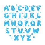 Childish Cute English Alphabet. Bold And Shiny Doodle Font In Bold Alphabet Letters Printable